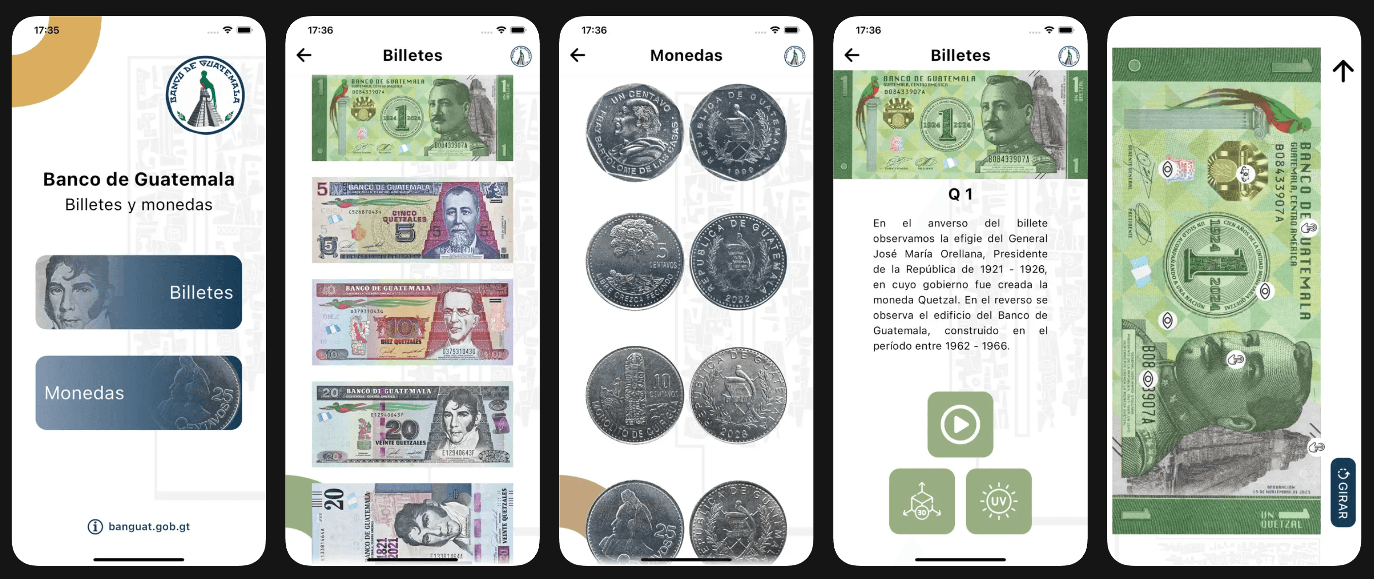 AI bill recognition and 3D currency for a central bank app